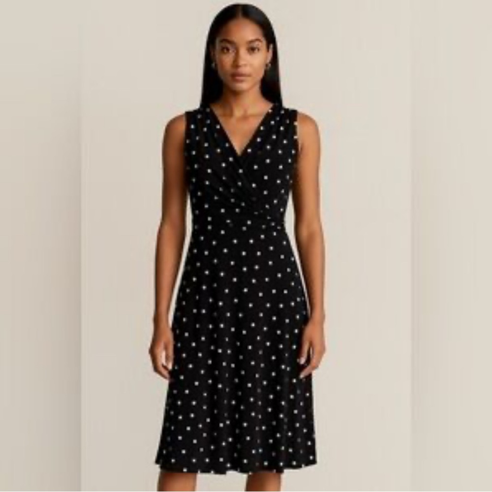 Lauren Ralph Lauren Polka Dot Sleeveless Dress